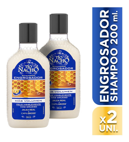 Tío Nacho Shampoo Engrosador Shampoo X 200ml X 2uds