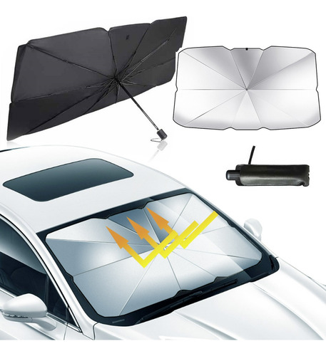 Coche Parasol Parabrisas Retráctil Protección Cubre Para Sol