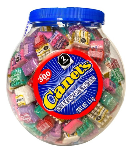 Chicles Canels Confitadas Jarra Vitro 4 Pastillas 300pz