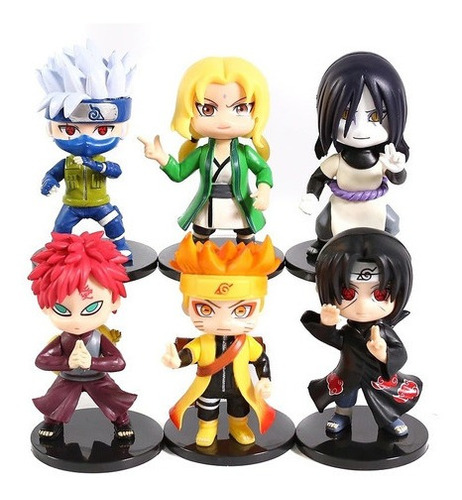 Naruto Sasuke Colección X 6 Figuras En Bolsa