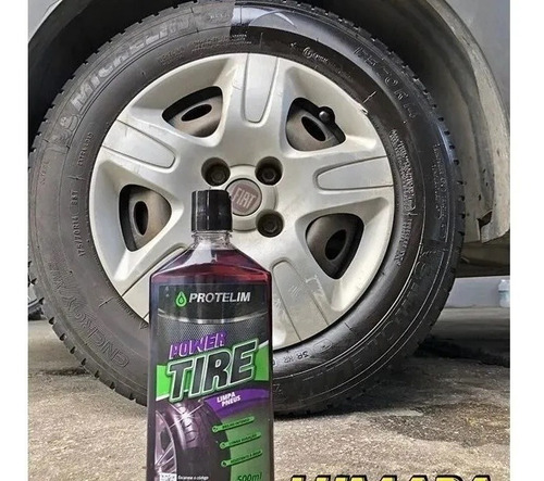 Imagem 3 de 5 de Power Tire 500ml - Pneu Pretinho Durável Protelim