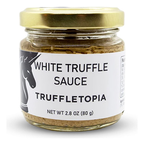 Truffletopia Salsa De Trufa Blanca  Un Tarro De 2.8 Onzas (2