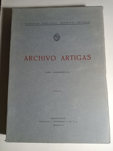 Archivo Artigas Tomo Vigesimoseptimo 1993