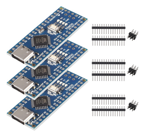 Aceirmc 3 Unids Tipo-c Usb Ch340 5v 16mhz Para Nano 3.0 Atme