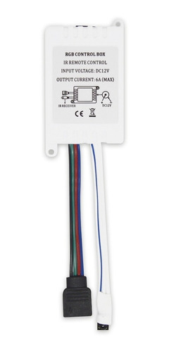 Imagen 2 de 7 de Controladora Rgb Tira De Led Control Remoto