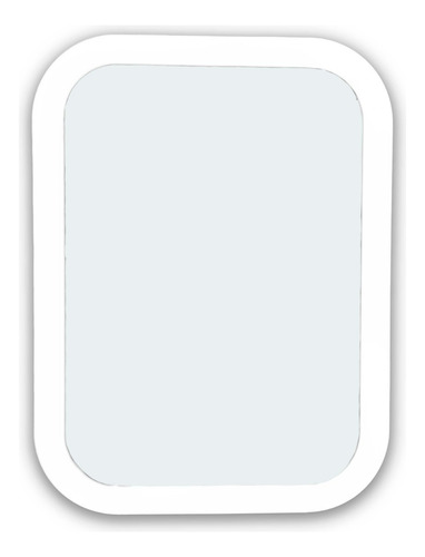 Espejo Rectangular Maquillaje Make Up Luz Led Usb Pilas Bz3 Marco Blanco Rj2417