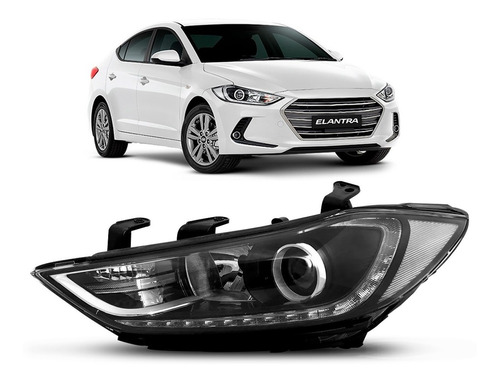 Farol Elantra 2017 A 2019 Eletrico C/motor C/projetor C/led