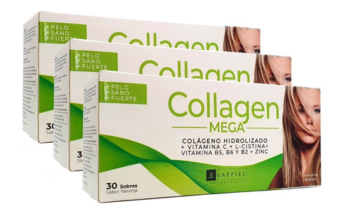 Colageno Mega Anti Caida Capilar Cistina B5 B6 X90 Sobres