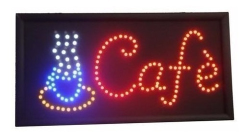 Cartel Led Cafe 48 X 25 Cm. Con Tasa