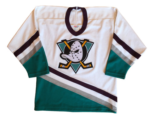 Jersey Anaheim Mighty Ducks Juvenil L/xl Hockey Nhl Vintage