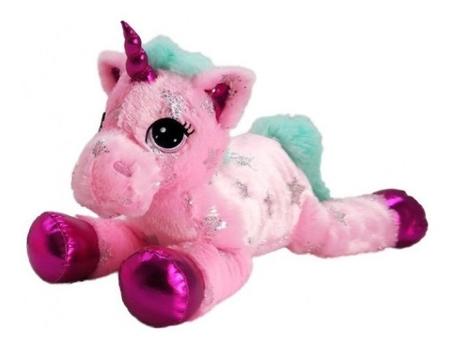 Peluche Unicornio Rosado Con Estrellas 45cm 29089