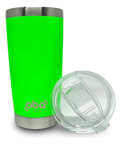 Copo Térmico De Aço Inox 591ml Parede Dupla Vácuo Verde Neon