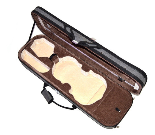 Imagem 6 de 6 de Estojo Case Violino 4/4 Retangular Luxo Premium Cinza R0249