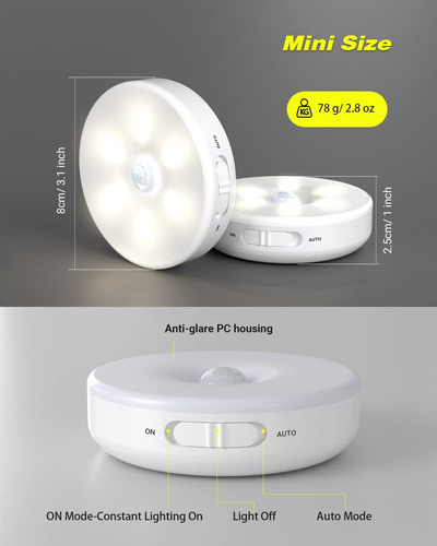 Luz Nocturna Con Sensor De Movimiento Para Interiores, Luz L