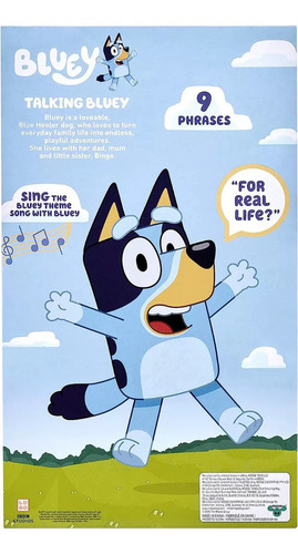 Peluche Animado Interactivo Bluey Dance And Play De 30 Cm .