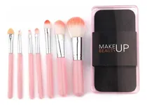 Comprar Set 7 Pinceles Maquillaje Brochas Profesional Con Estuche