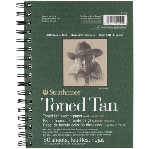 Strathmore Toned Tan - Croquera 14 X 21,6 Cm 118 G/m2 50 H