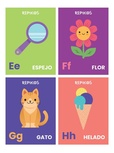 Imagen 3 de 7 de Tarjetas Del Abecedario Para Imprimir Pdf - Aprender A Leer