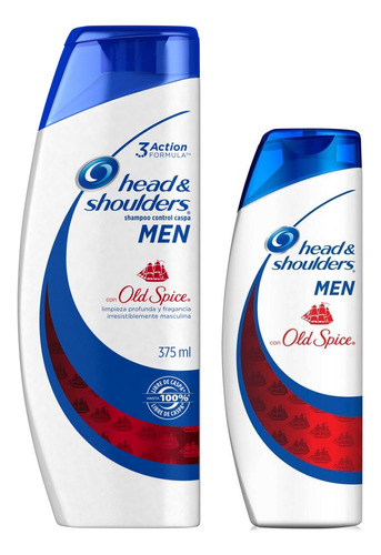  Shampoo Head & Shoulders 375ml + Shampoo Old Spice 180ml