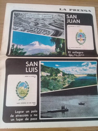 Suplemento Especial Diario La Prensa 1977 San Juan San Luis