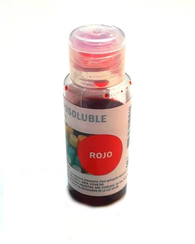 Colorante Liposoluble Liquido Rojo 30 Grs Dessert Reposteria
