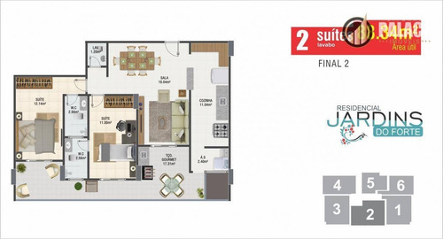 Apartamento Com 2 Dormitórios À Venda, 80 M² Por R$ 500.100,55 - Canto Do Forte - Praia Grande/sp - Ap2707