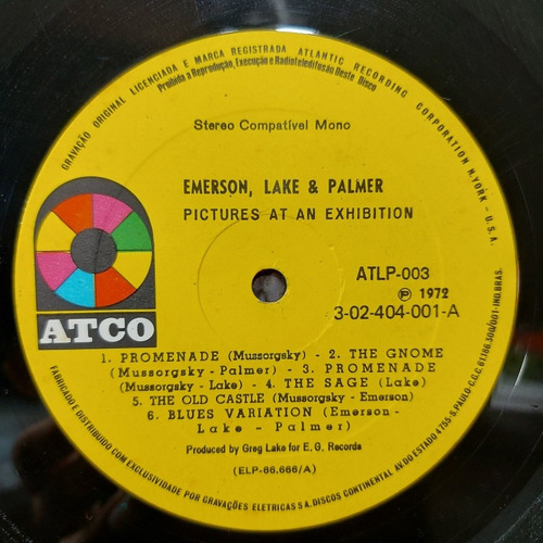 Imagem 4 de 6 de Vinil Lp Emerson Lake E Palmer Pictures At An Exhibition