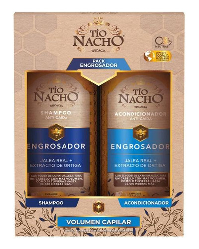 Pack Tio Nacho Engrosador Sh+aco 415ml