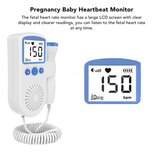 Monitor Fetal Doppler Para Escuchar Latidos Bebe Ultrasonido