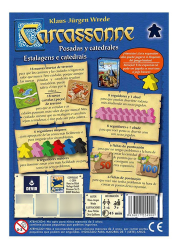 Carcassonne 2nd Ed Posadas Y Catedrales Expansion En Español