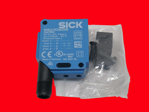 Wtb12-3p2461s58 Sick Photoelectric Sensor Block 30 To 500 Mm