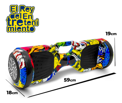 Imagen 4 de 8 de Skate Hoverboard Electrico 6.5 Bluetooth Luces Led N1 El Rey