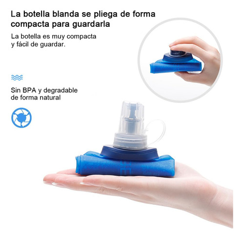 Botella De Agua Plegable, 500ml Soft Flask De Tpu, Botella