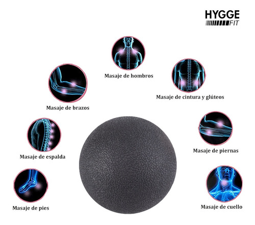 Imagen 3 de 10 de Pelota Maciza 6,5cm Descontracturante Masajes Miofasciales