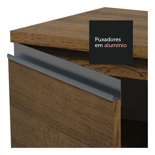 Gabinete Bajo Cocina Madesa Glamy 150cm Sin Encimera Color Marrón 11