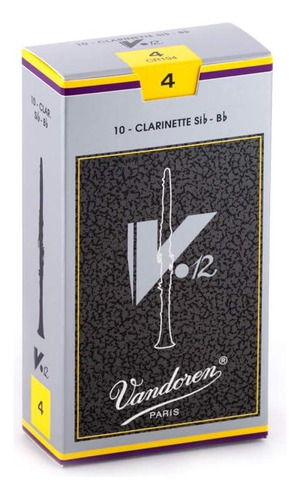 10 Palhetas P/clarinete Sib V.12 Nº4 Original Vandoren