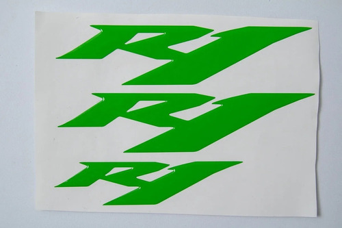 Kit Adesivos Resinado Para Yamaha R1 Verde Fluorecente 18767 Cor Verde Fluorecentes