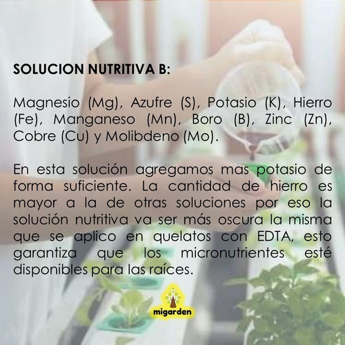Imagen 5 de 7 de Soluciones Nutritivas Hidroponia A B C Nutrientes X 1000 Ltr