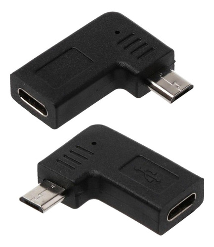 Micro Usb Macho A Tipo C Hembra Adaptador Enchufe 2 Piezas