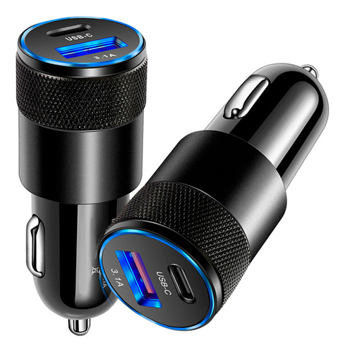 Carregador Adaptador De Celular Usb-c Onix Automotivo Preto