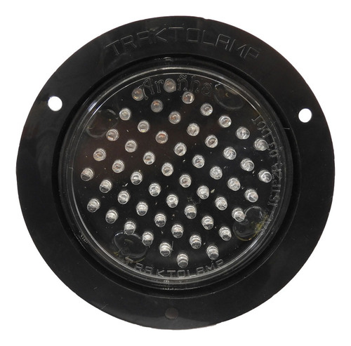 Plafon Redondo 4pulg. Para Tornillo Negro 52 Led Rojo Flec