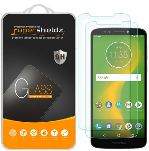 Vidrio Templado Para Moto E5 Supra [2un.] Supershieldz