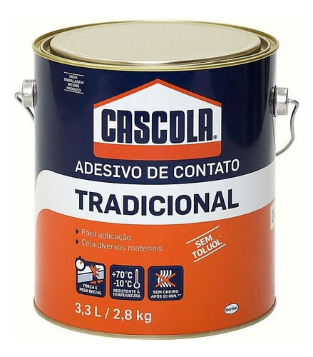 Cola De Contato Cascola Sem Tuluol 2,8kg Henkel Pack C/ 4