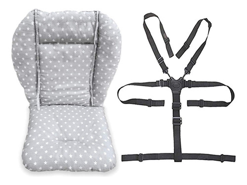 Twoworld Cojín Para Silla Alta De Bebé, Resistente Y Correas