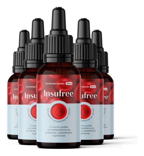 5 Insufree Gotas Suplemento Natural sem Sabor VSR Suplemento