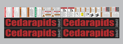 Kit De Calcomanías Para Cedarapids 30x42