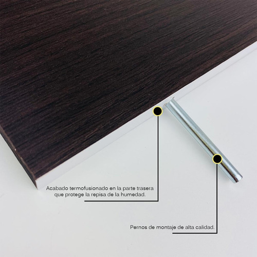 3 Repisas Flotantes Modernas Minimalistas Melamina 80x20 Cm Color Chocolate
