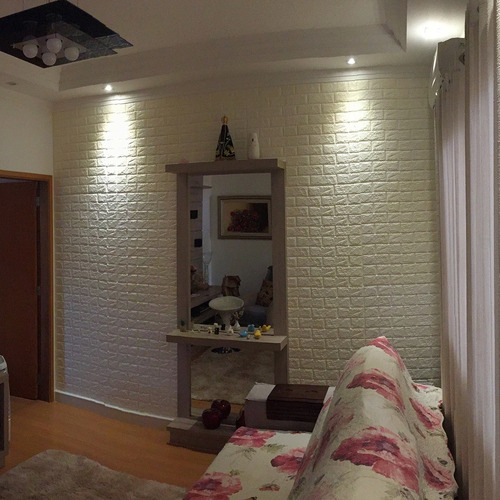 Painel 3d Revestimento De Parede Tijolinho 70x76 Autocolante