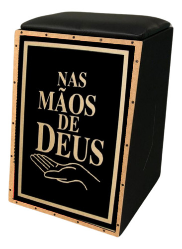 Cajon Elétrico Jaguar Inclin. Profissional Pb + Vassourinha Cor Nas Mãos De Deus - Pb 026