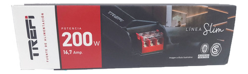 Fuente Alimentación 12v 16.7a 200w Protección Tira Led Marca Trefi